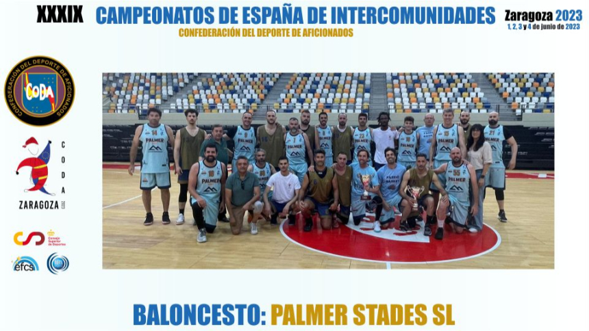 XXXIX CAMPEONATOS CODA. ZARAGOZA-23. BALONCESTO CAMPEÓN PALMER STADES SL